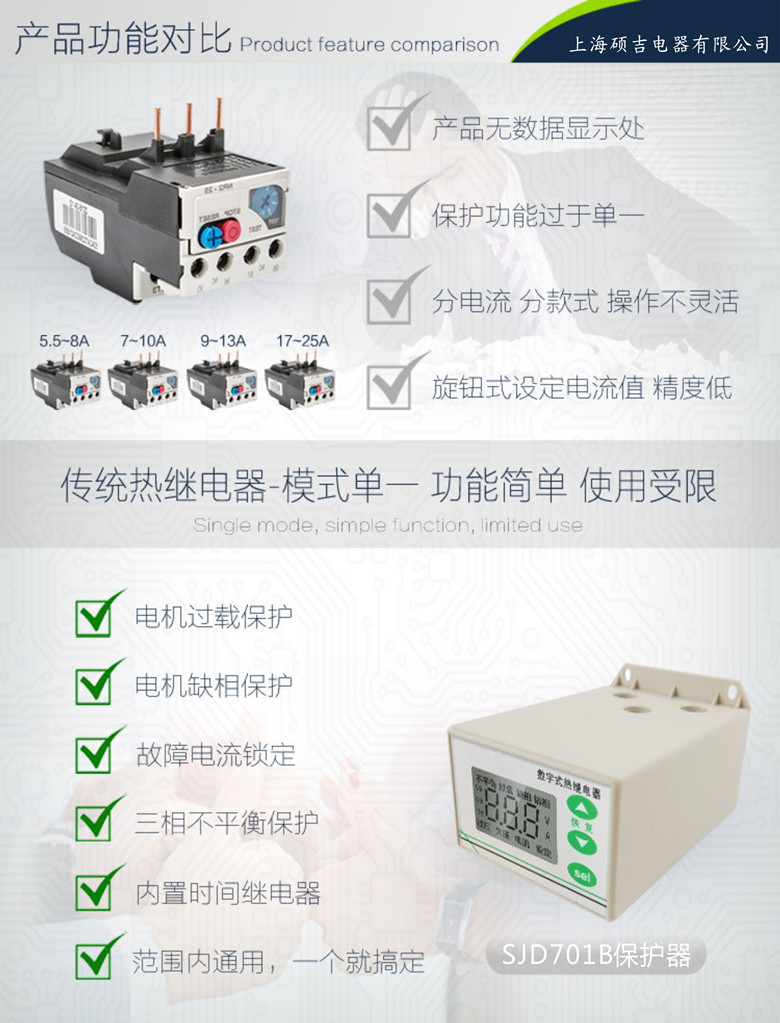 SJD701B-1-100A数字式热继电器/电动机综合保护器